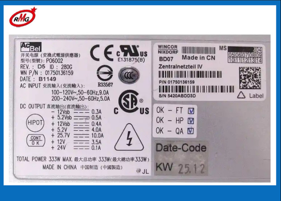 01750136159 ATM Machine Parts Wincor Nixdorf Power Supply 333W ACBEL P06002